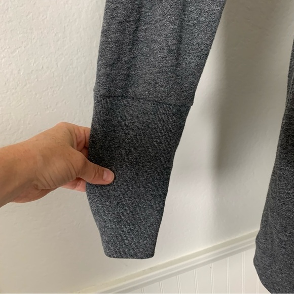 Soft Surroundings Lilas Gray Velvet Trim Cardigan Drawstring Waist Size M - Picture 9 of 16